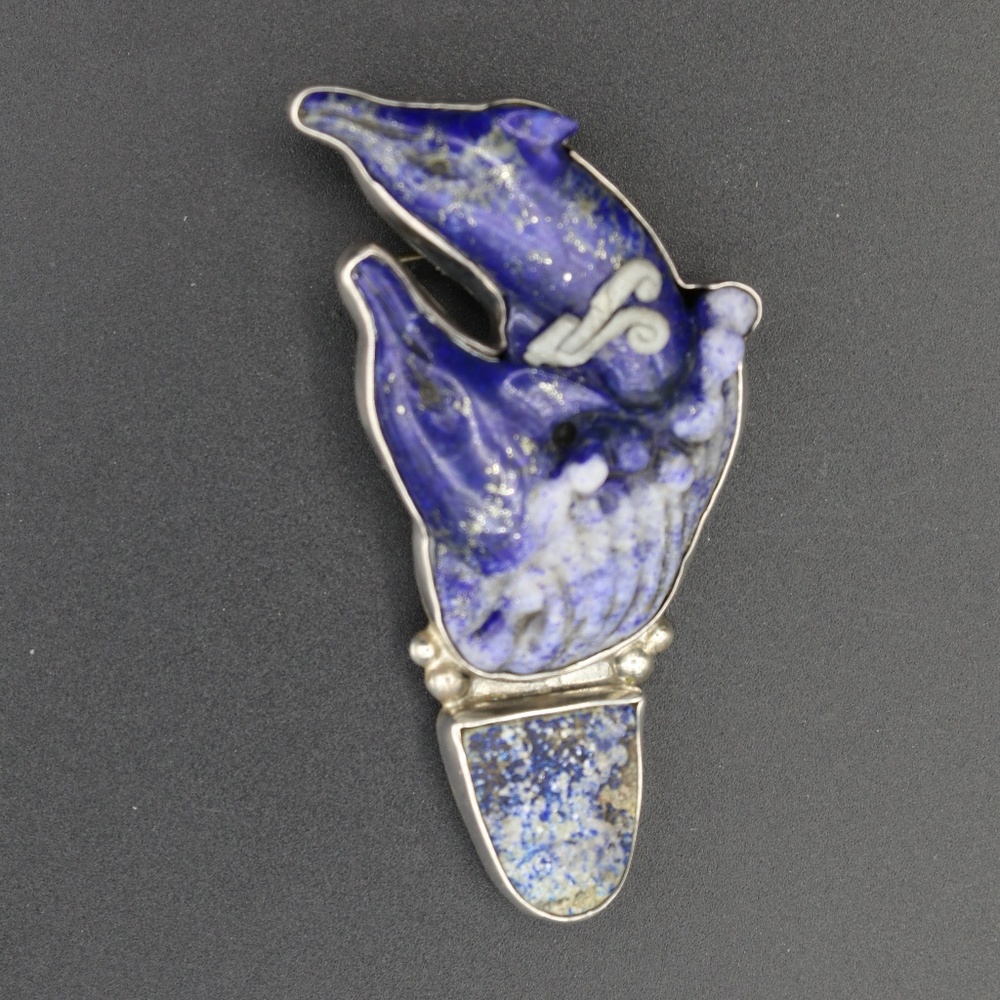 Vintage Amy Kahn Russell Pin/Pendant AKR silver